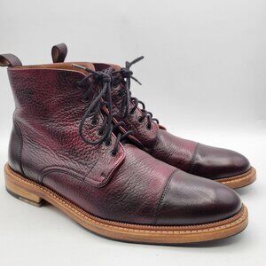 TAFT Size 41 The Jack Ankle Boots Burgundy Made in Spain Vibram Sole